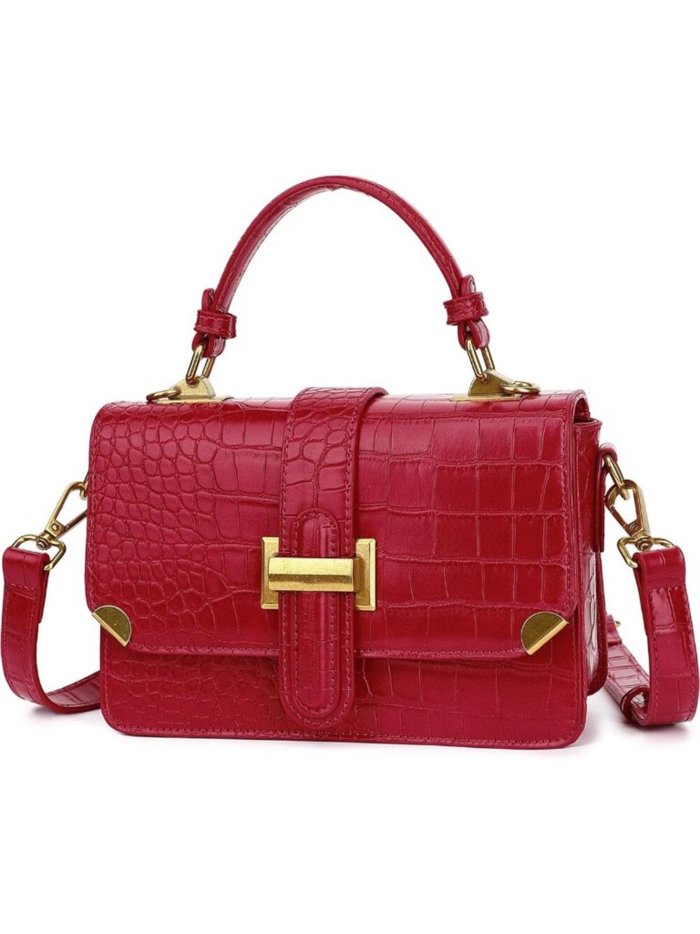 Classy Small Leather Crossbody Purse & Top Handle Satchel Handbag for Women